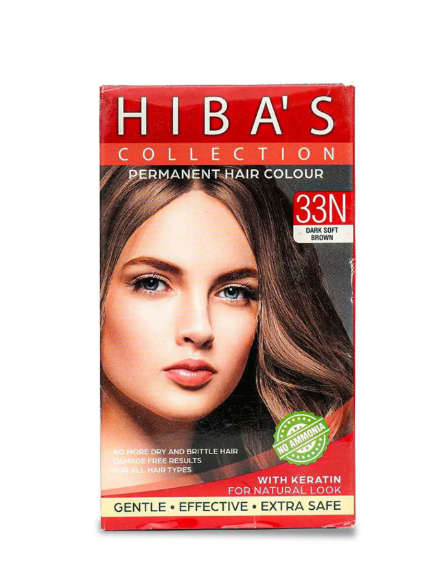 Hiba's Collection Hair Color 33N Dark Soft Brown (60-ml)