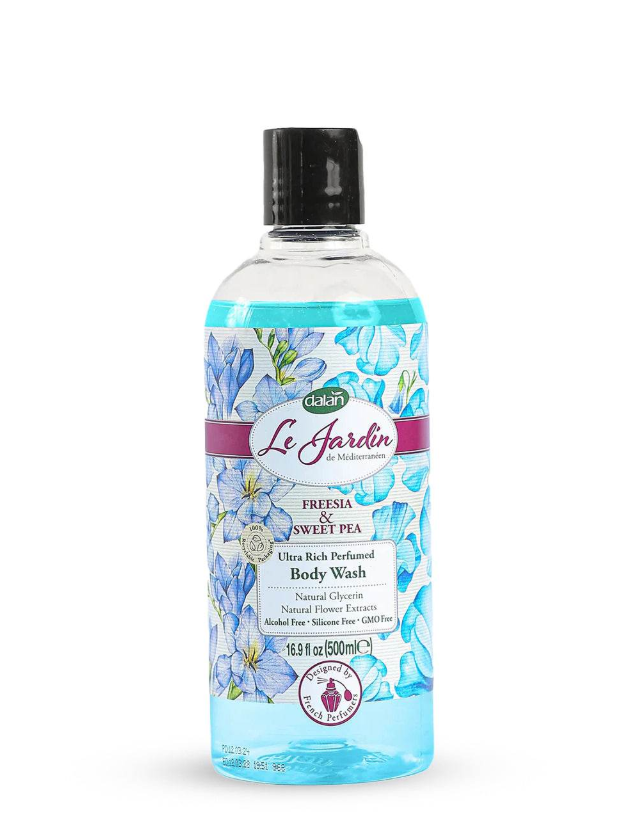 Dalan Le Jardin Freesia & Sweet Pea Ultra Rich Perfumed Body Wash, Alcohol-Free, 500ml